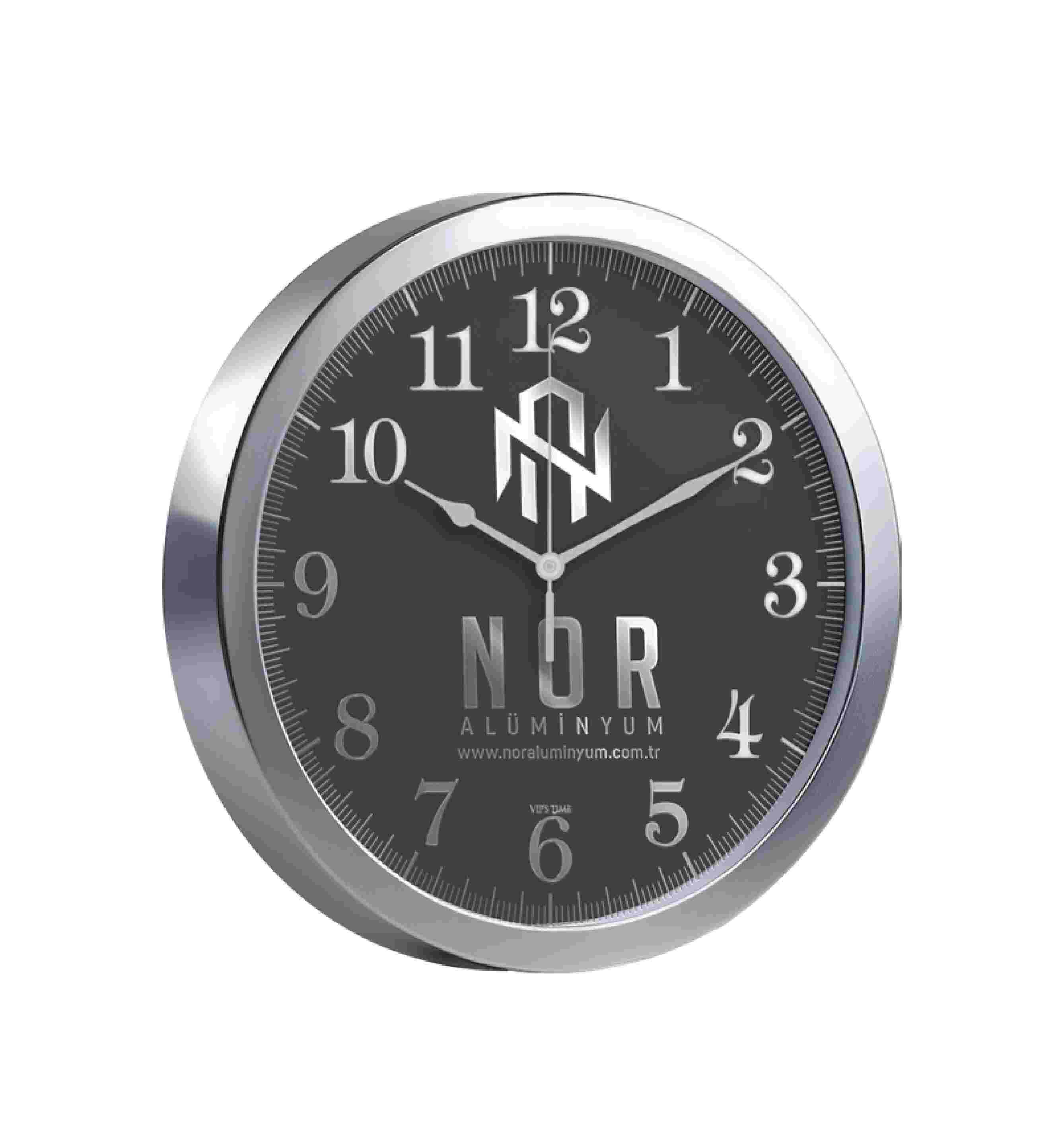 Promosyon Duvar Saati 25 cm Metal Kasa DS-140 | Logo Baskılı Kurumsal Duvar Saati