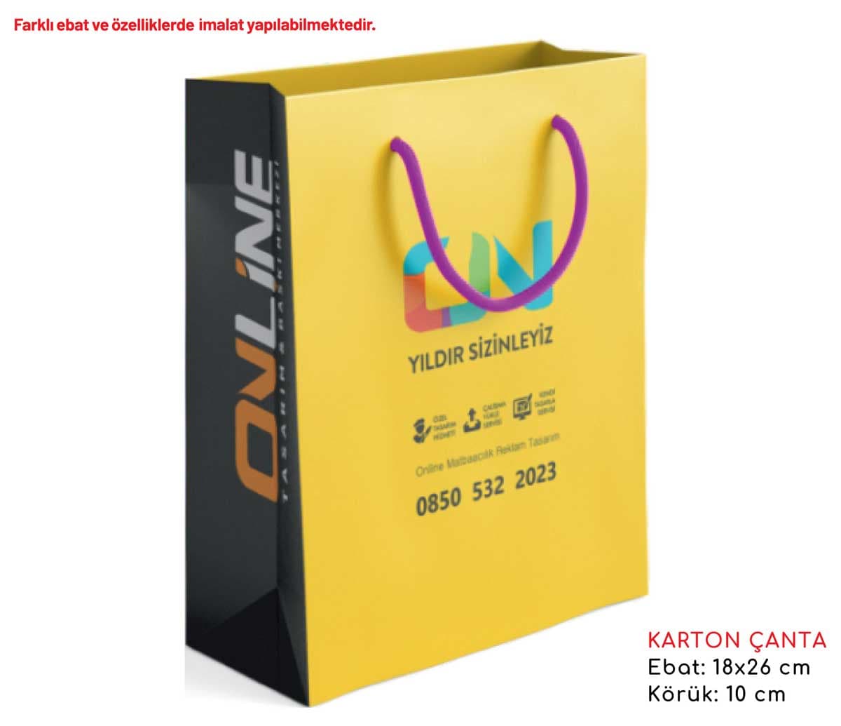 Promosyon Karton Çanta KÇ-120 | Logo Baskılı Kurumsal Karton Çanta Modelleri