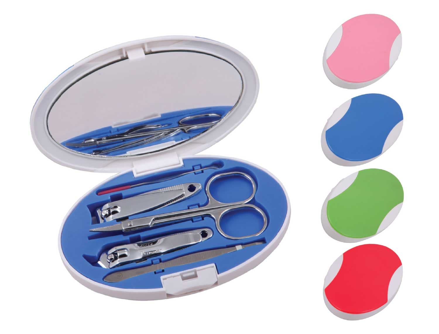 Promosyon Aynalı Manikür Seti MNK-100 | 5 Parça Kurumsal Hediye Seti