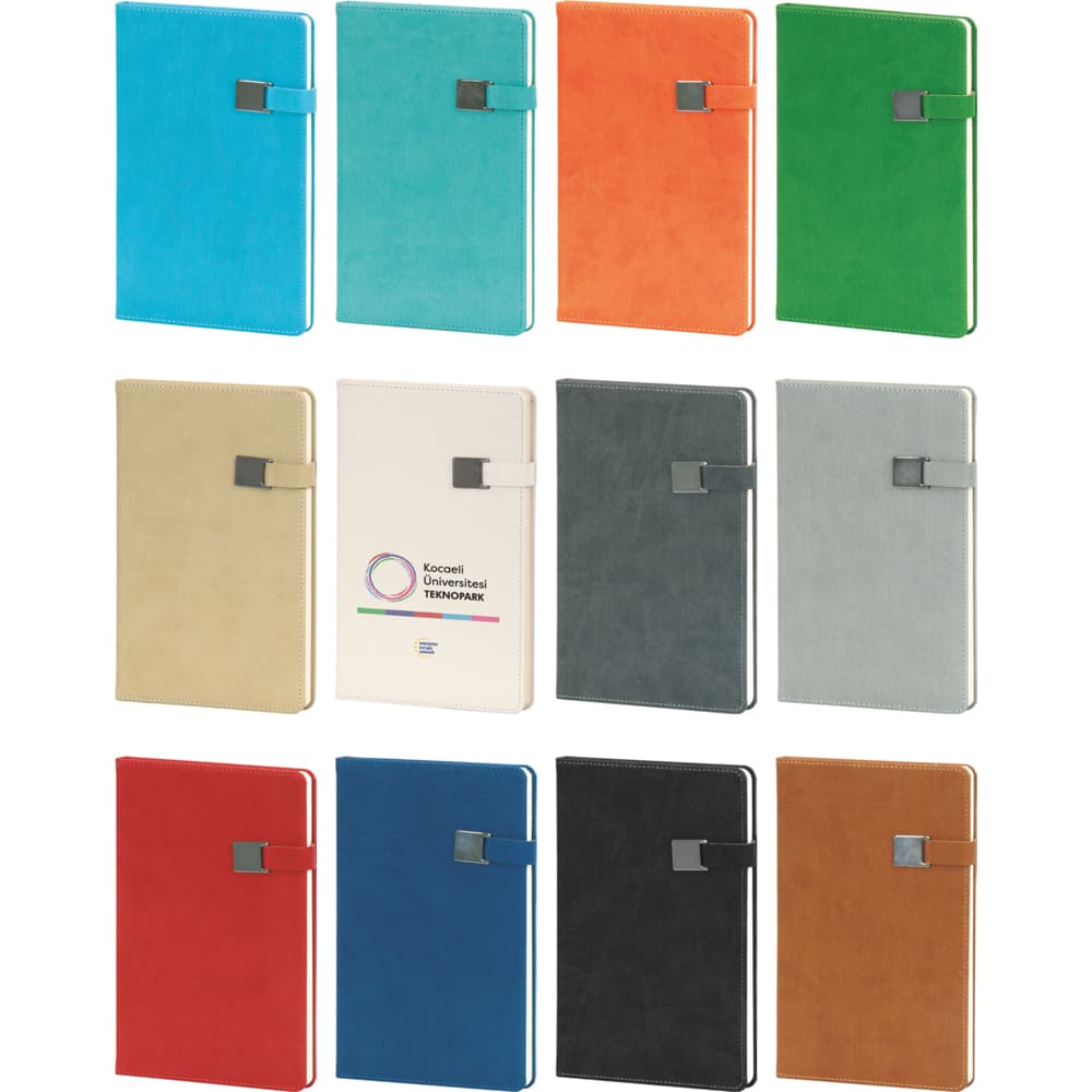 Promosyon Tarihsiz Defter 13x21 cm TD-160 | Termo Deri Gofre ve Lazer Baskılı Defter