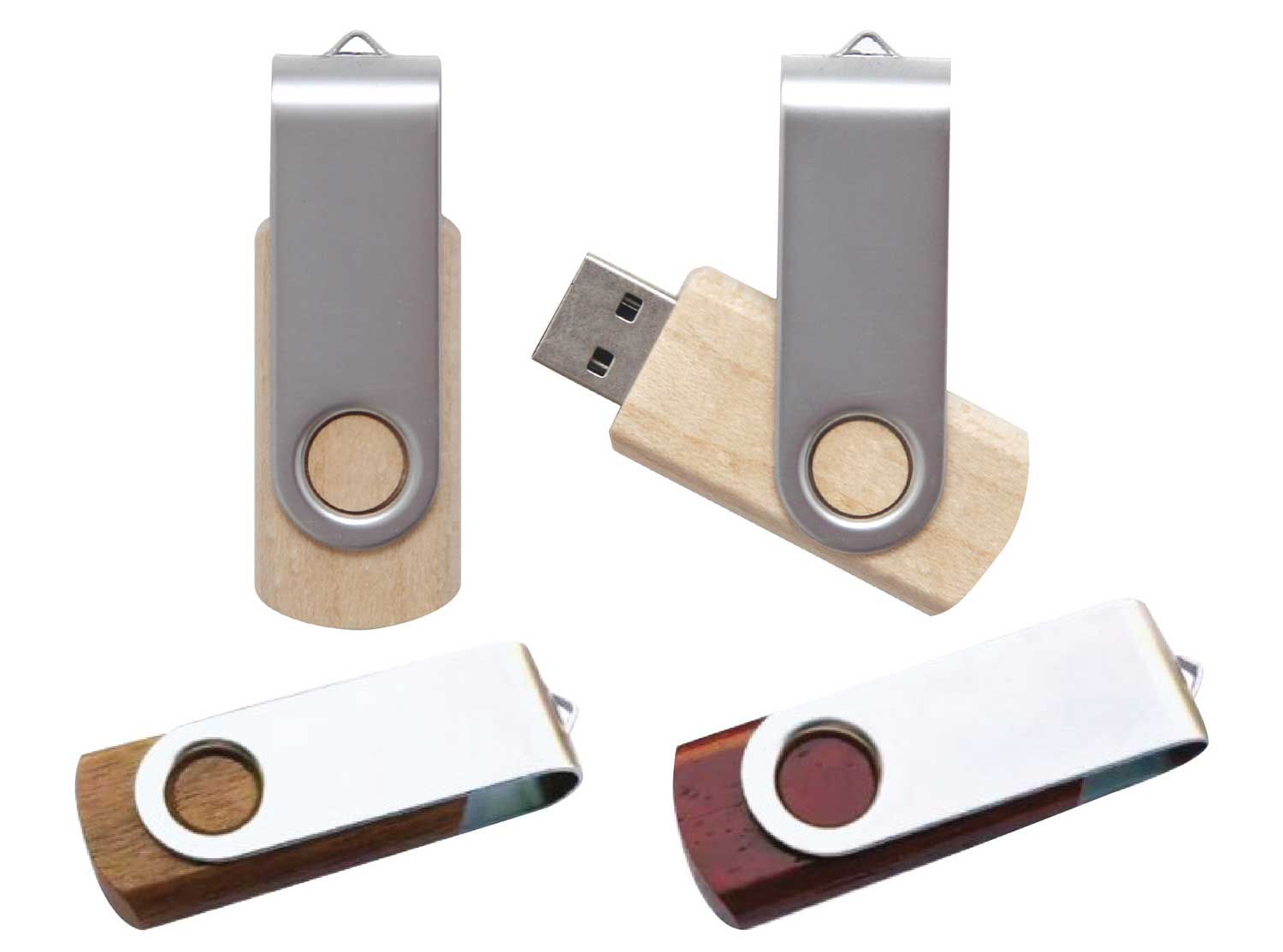 Promosyon Ahşap ve Metal USB Bellek UB-390