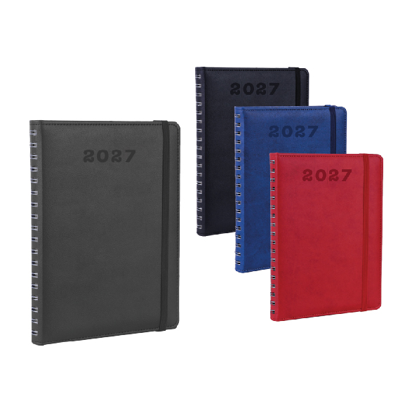 Promosyon Gizli Spiralli Ajanda AJ-290 | 17 x 24 cm Logo Baskılı Termo Deri Ajanda