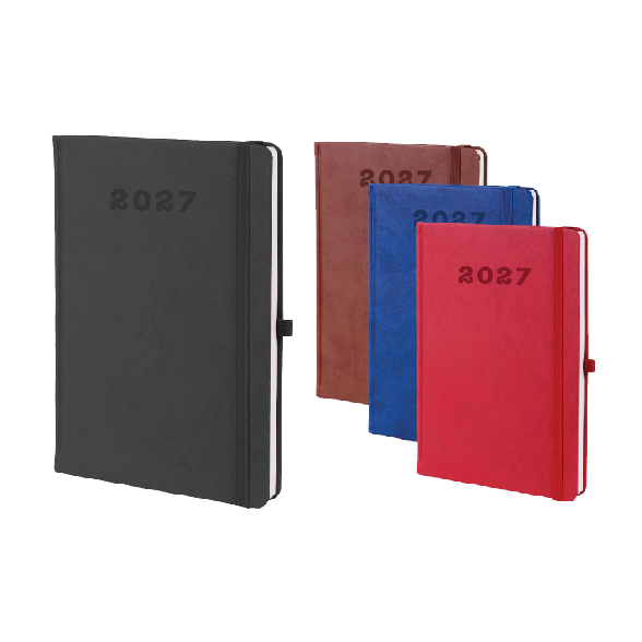 Promosyon Ajanda AJ-310 | 17 x 24 cm Logo Baskılı Renkli Kenarlı Termo Deri Ajanda