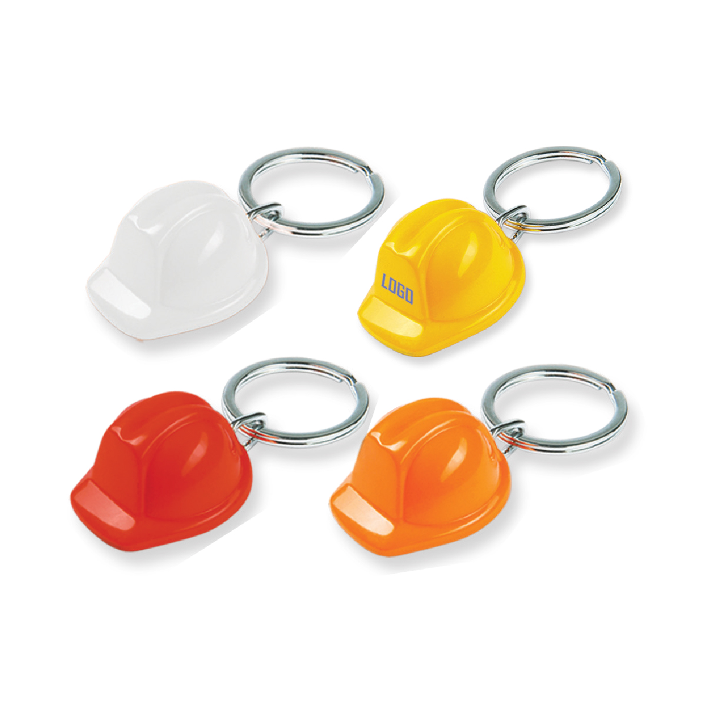 Promosyon Baret Anahtarlık AN-510 | Logo Baskılı Plastik Baret Anahtarlık