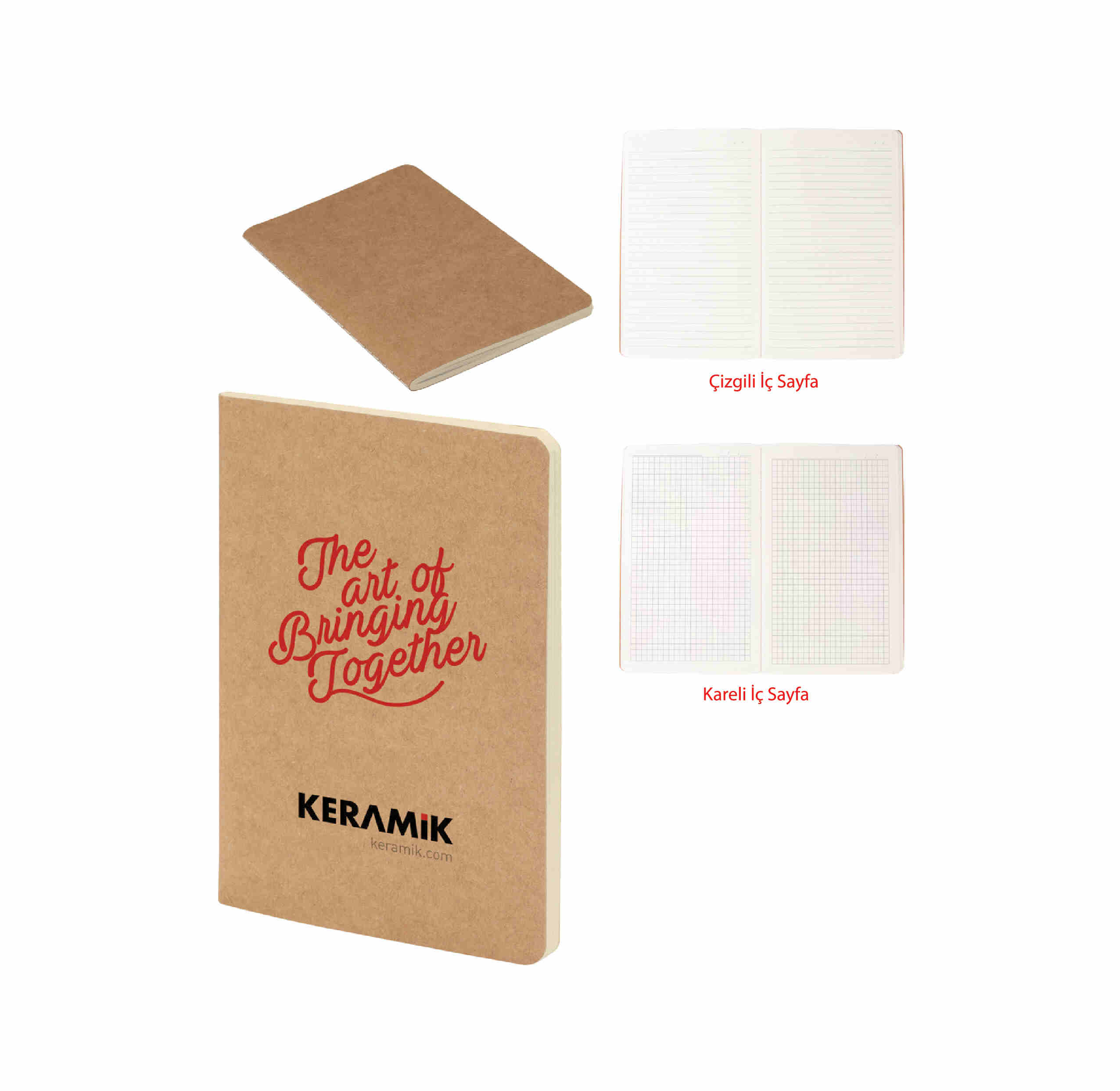 Promosyon Dikişli Defter GD-100 | Geri Dönüşümlü Logo Baskılı Kraft Defter