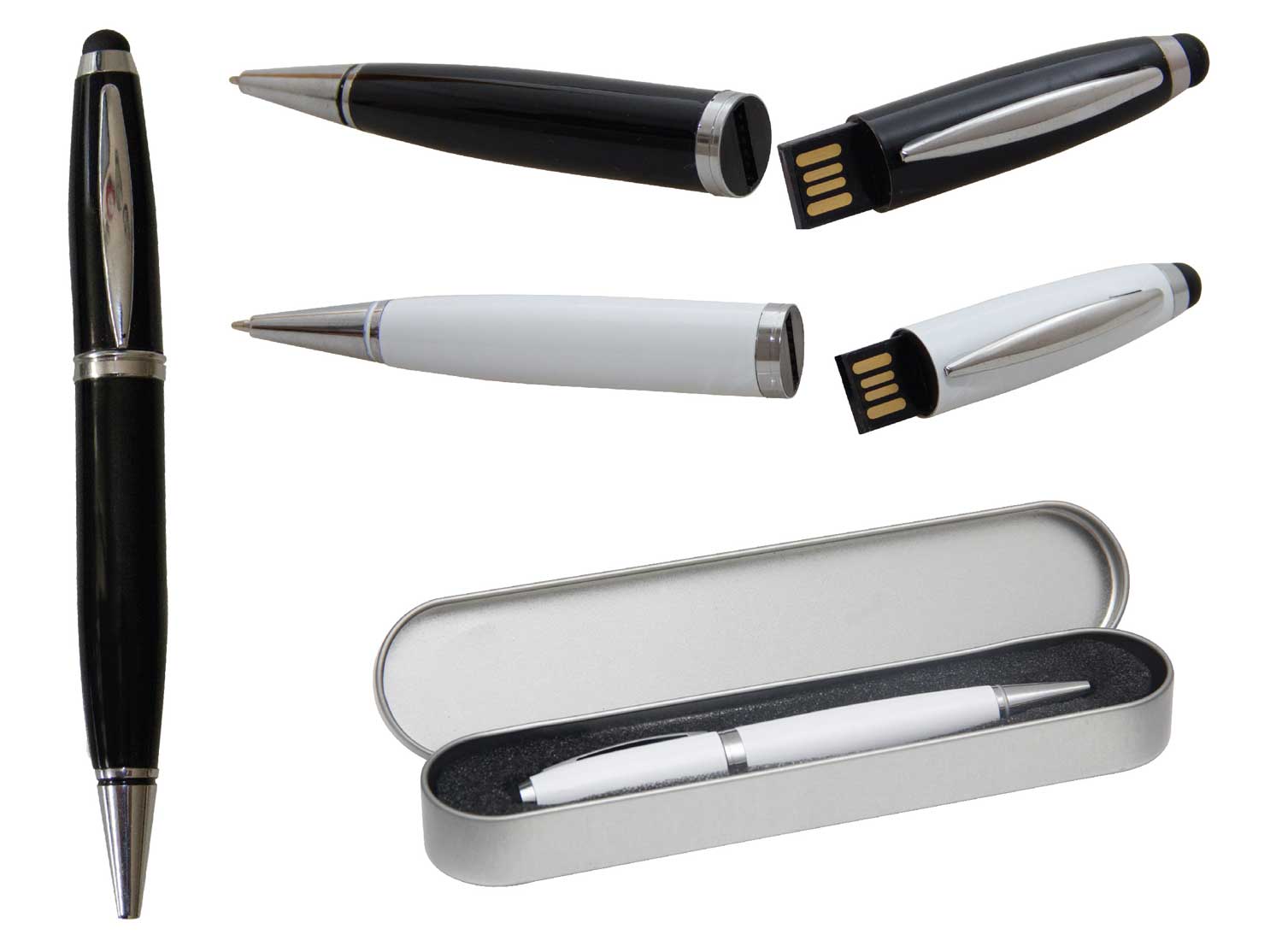 Promosyon Kalem USB Bellek UB-420 | Siyah ve Beyaz