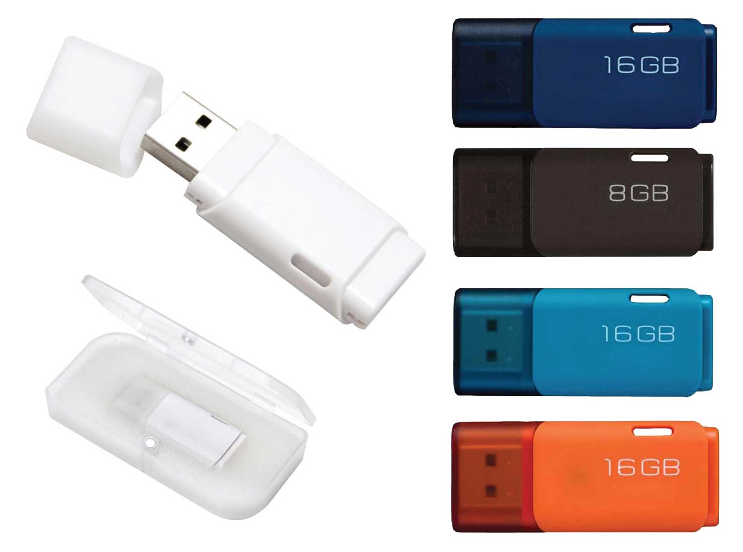 Promosyon Kapaklı USB Bellek UB-430 | Renkli Gövde