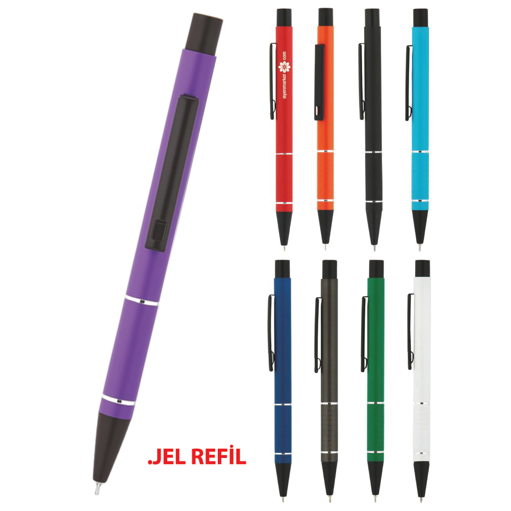 Promosyon Metal Jel Kalem MK-290 | 0.5 mm Uçlu Logo Baskılı Premium Jel Kalem