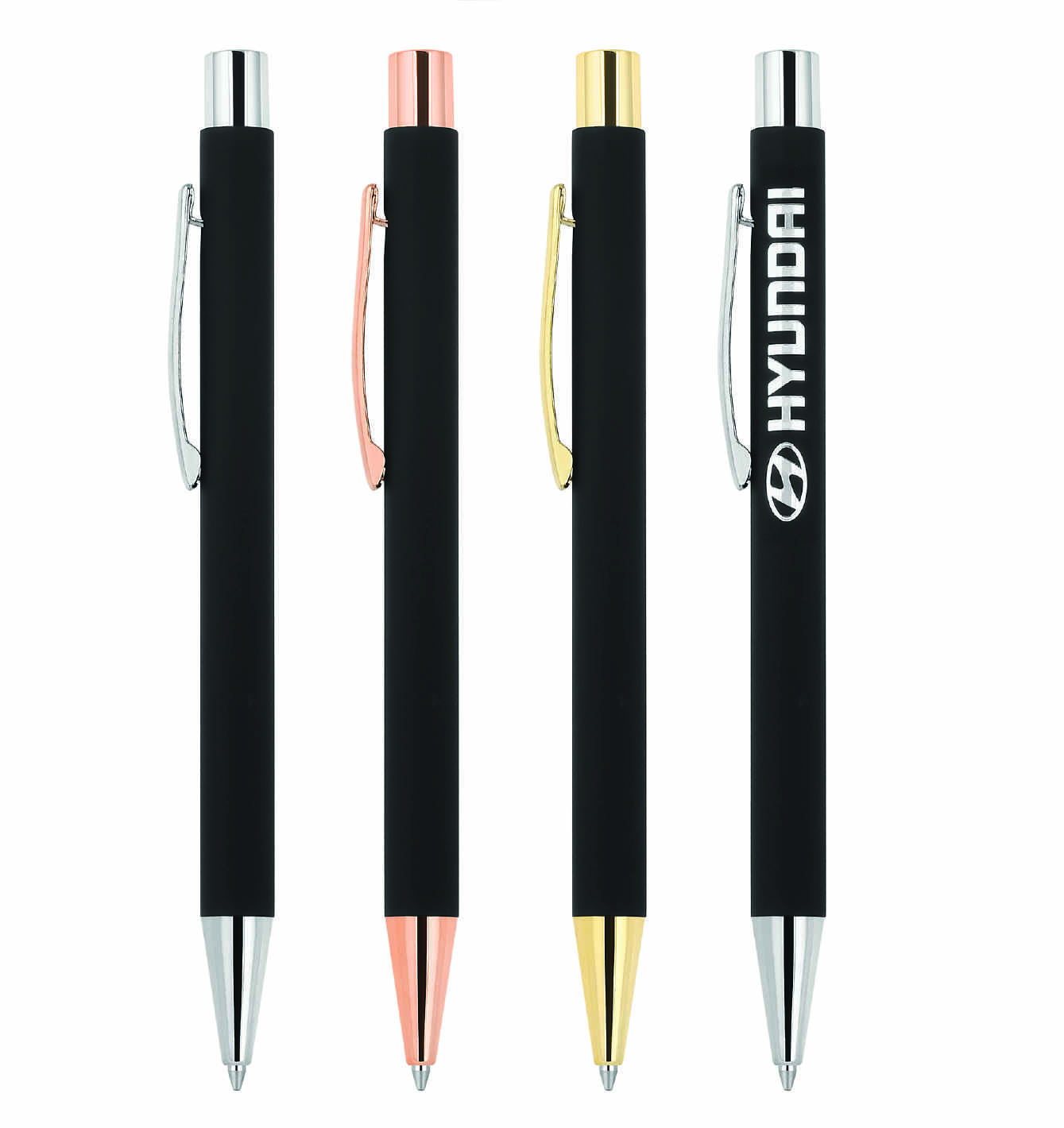 Promosyon Metal Kalem MK-190 | Siyah Gövdeli Logo Baskılı Premium Metal Kalem