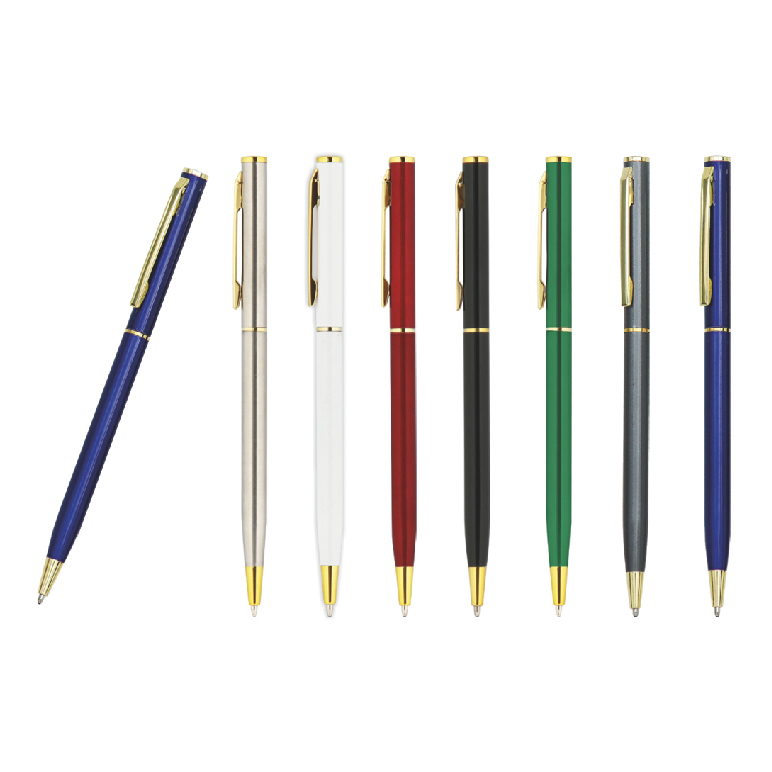 Promosyon Metal Kalem MK-260 | Altın Detaylı Logo Baskılı Premium Metal Kalem