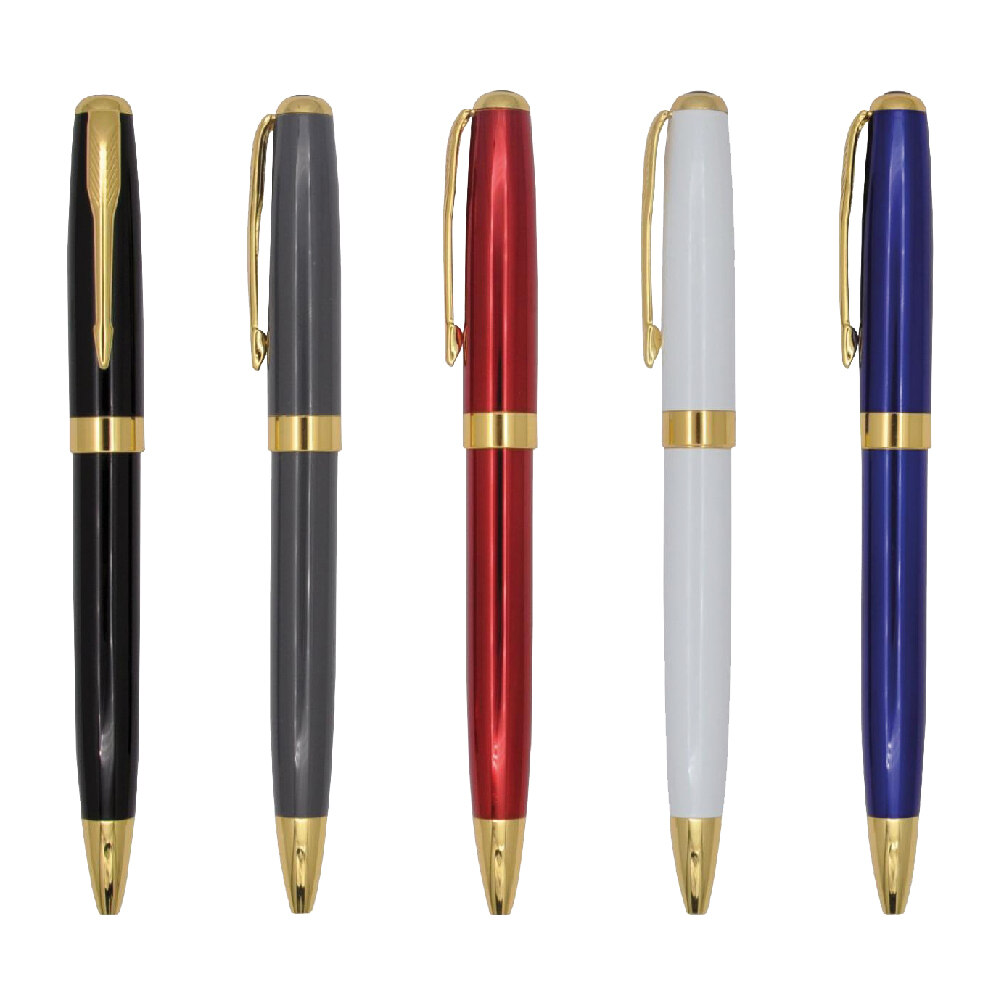 Promosyon Metal Kalem MK-320 | Altın Detaylı Logo Baskılı Premium Metal Kalem