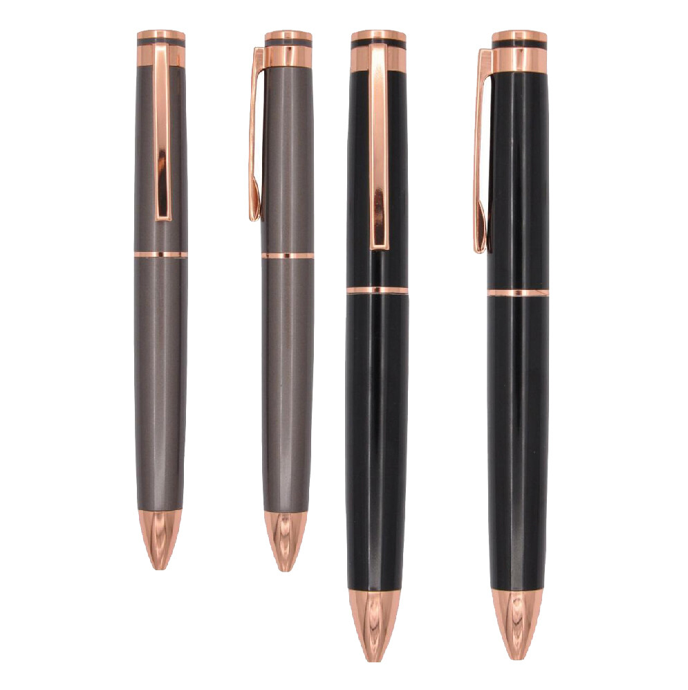 Promosyon Metal Kalem MK-400 | Rose Gold Detaylı Logo Baskılı Premium Metal Kalem