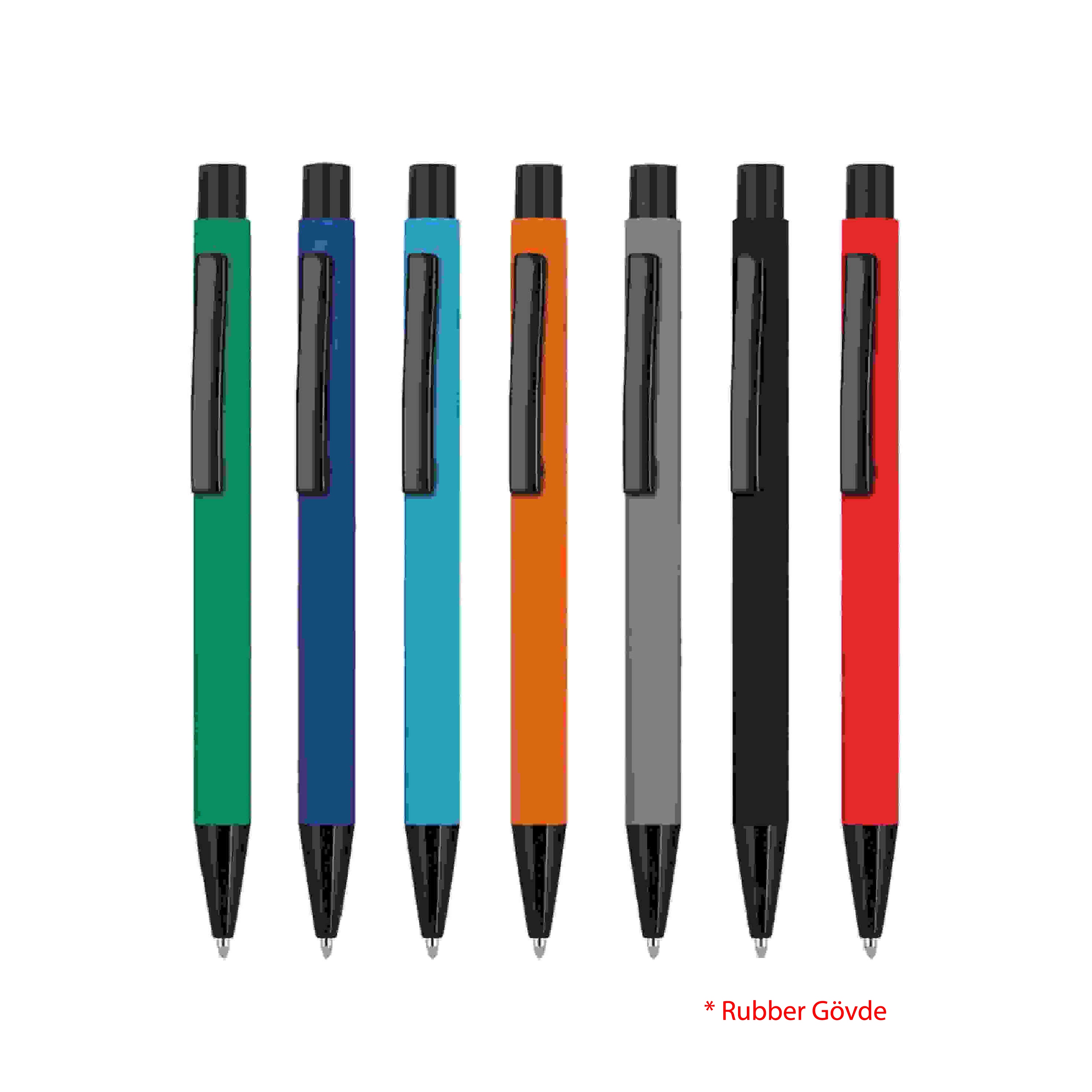 Promosyon Metal Kalem MK-140 | Logo Baskılı Rubber Gövdeli Promosyon Kalem