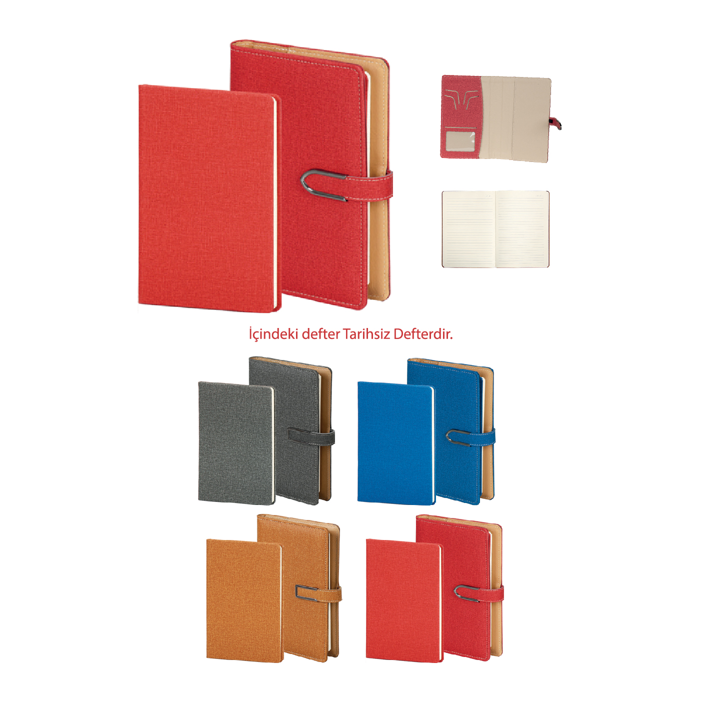 Promosyon Organizer Defter TD-135 | 14,5x23 cm Kılıflı