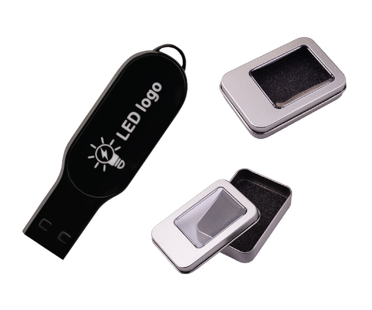 Promosyon Oval Gövdeli Işıklı USB Bellek