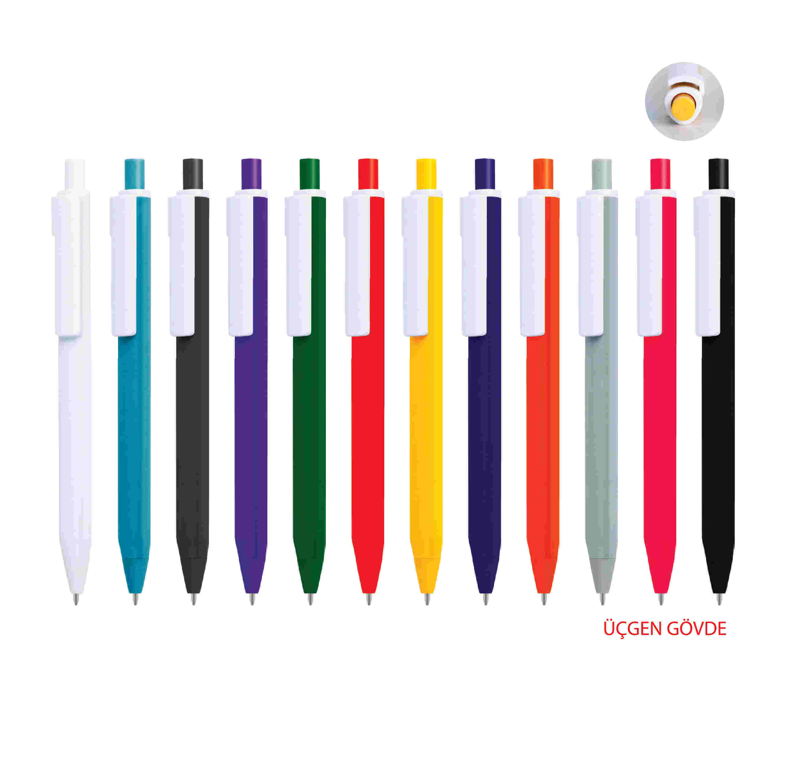 Promosyon Plastik Kalem (Üçgen Gövde) PLS-270 | Logo Baskılı Promosyon Kalem