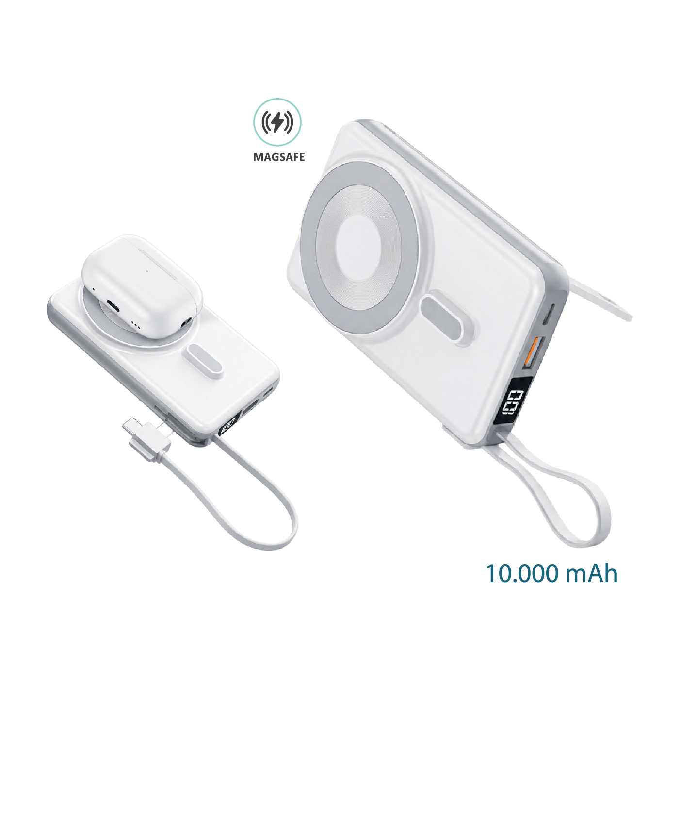 Promosyon Powerbank 10.000 mAh PB-230 | 4 in 1 Magsafe Hızlı Şarj