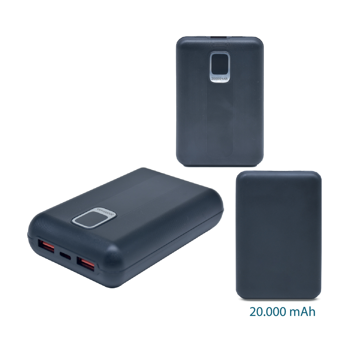Promosyon Powerbank 20.000 mAh PB-110 | Dijital Göstergeli Logo Baskılı Powerbank