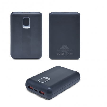 Promosyon Powerbank 20.000 mAh PB-110 | Dijital Göstergeli Logo Baskılı Powerbank