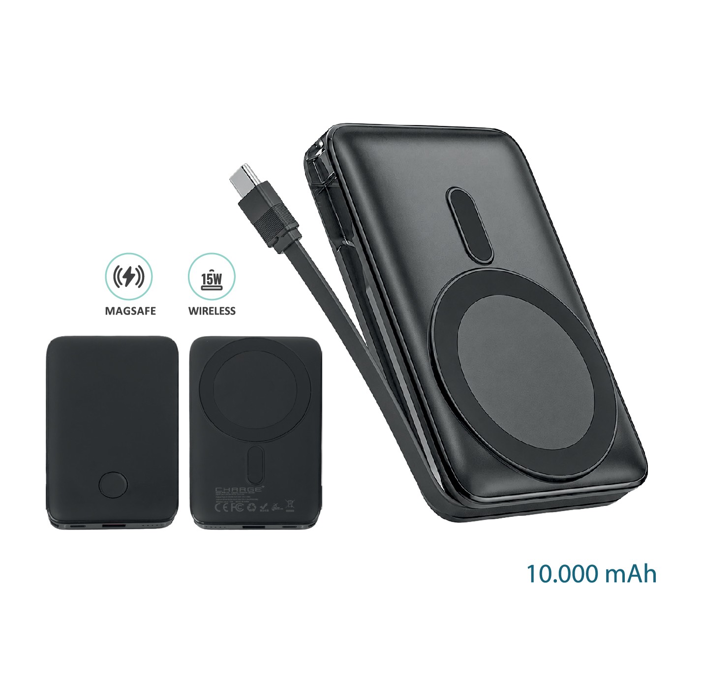 Promosyon Powerbank 10.000 mAh PB-140 | 15W Kablosuz Şarj