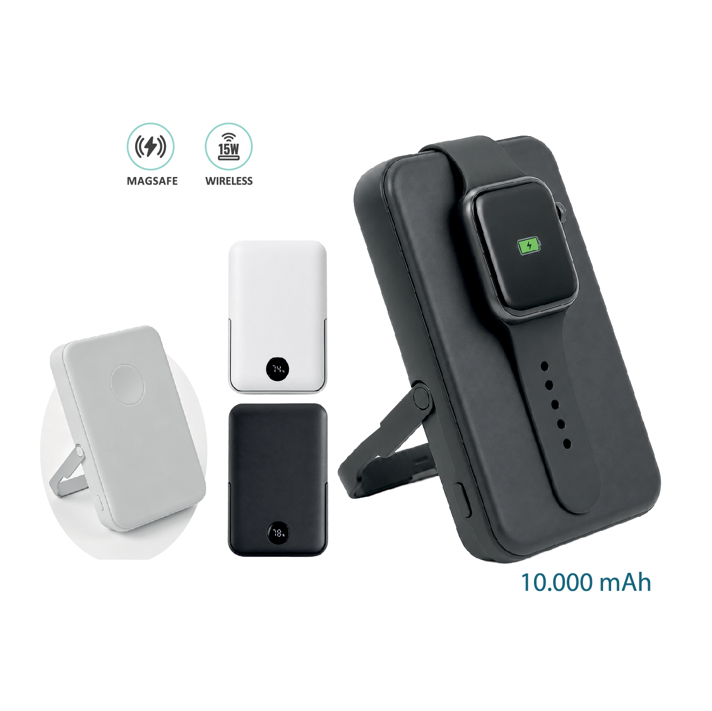 Promosyon MagSafe Powerbank 10.000 mAh PB-180 | 15W Kablosuz Şarj