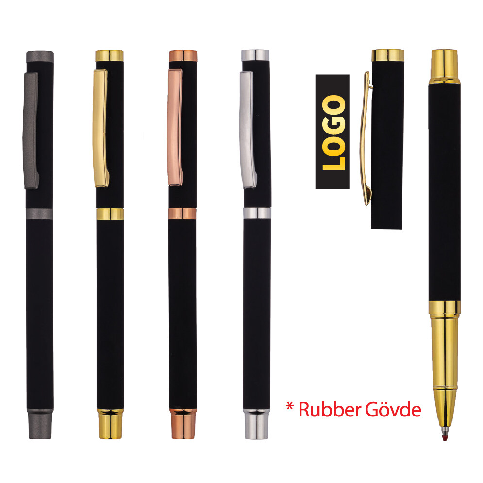 Promosyon Roller Kalem RK-190 | Rubber Gövdeli Lazer Baskılı Premium Kalem