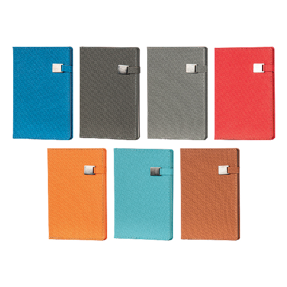 Promosyon Tarihsiz Defter TD-165 | 13x21 cm Termo PU Metal Tokalı Defter