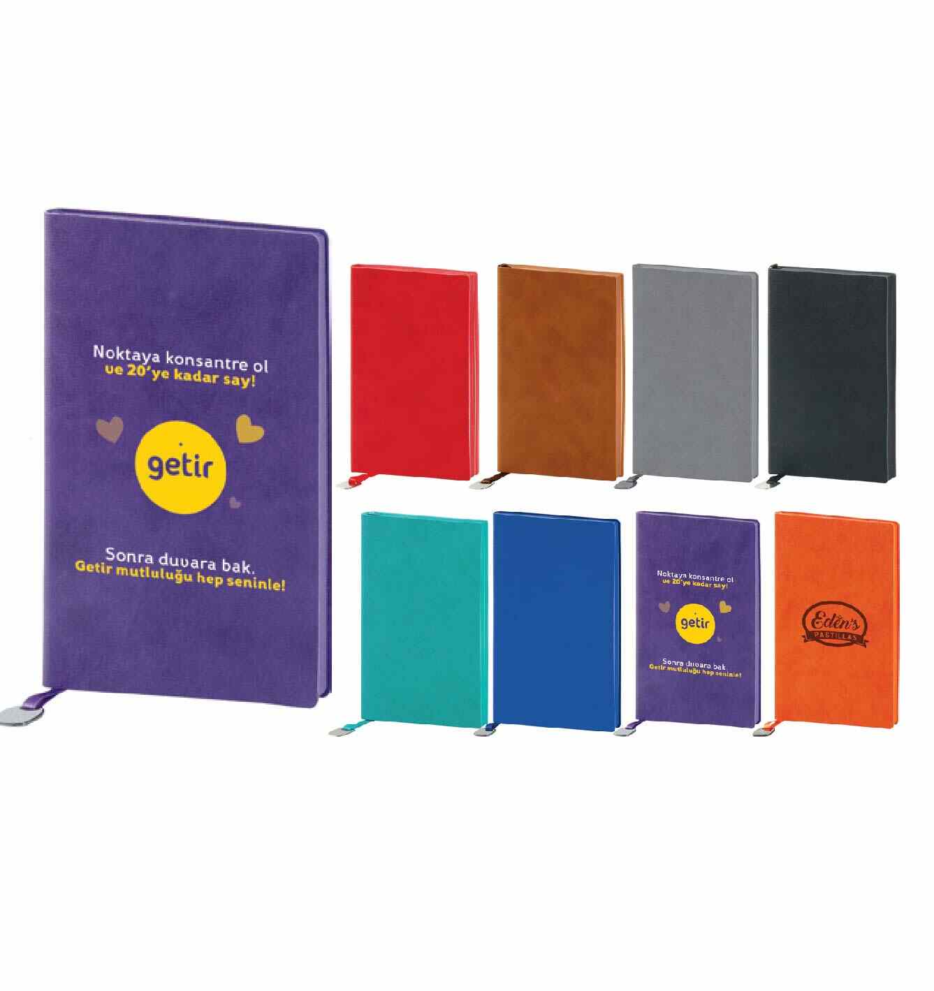 Promosyon Tarihsiz Defter TD-430 | Cep Boy Kenar Boyalı Logo Baskılı Defter