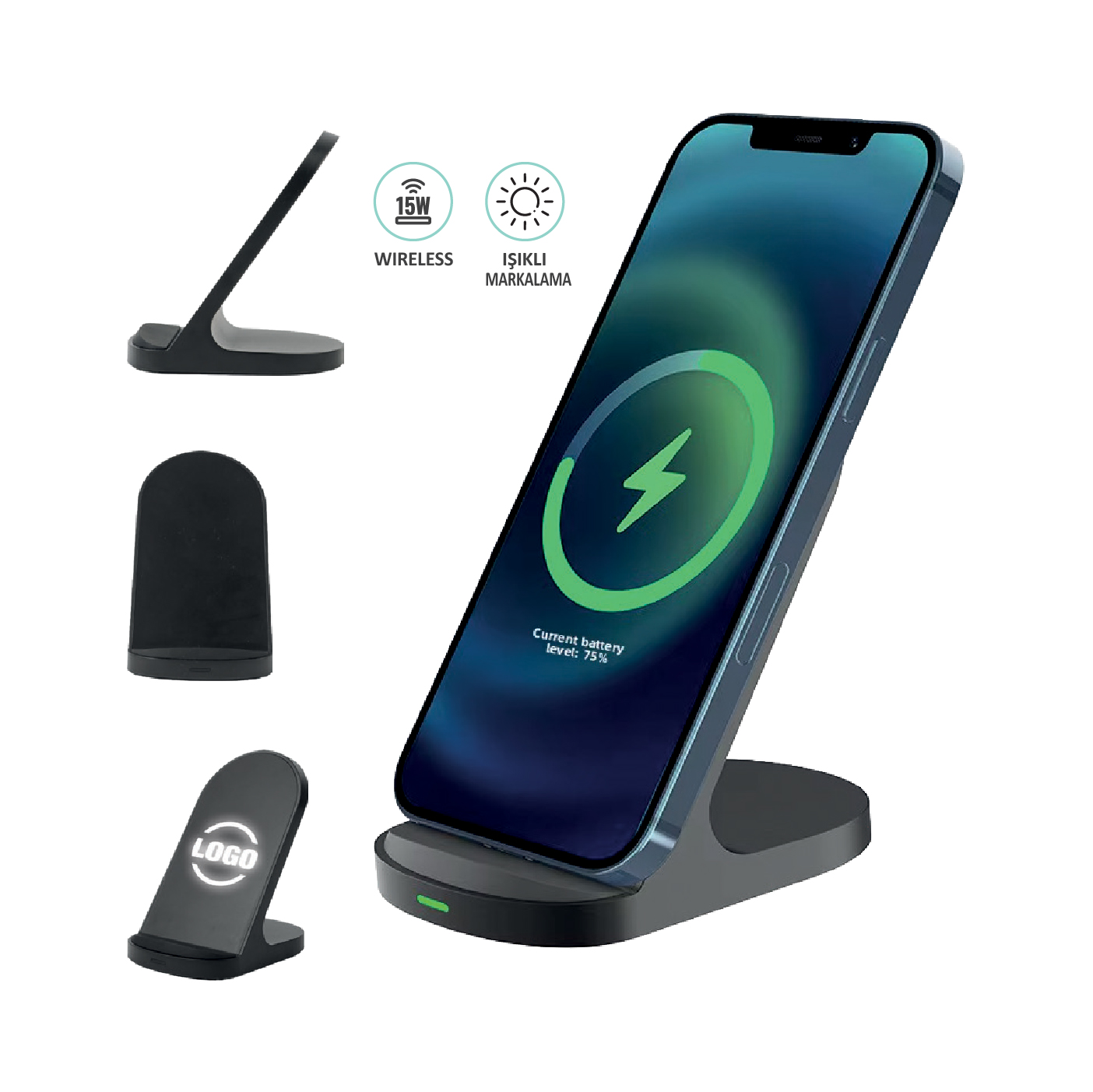 Promosyon 15 W Type-C Wireless Şarj Standı TT-180