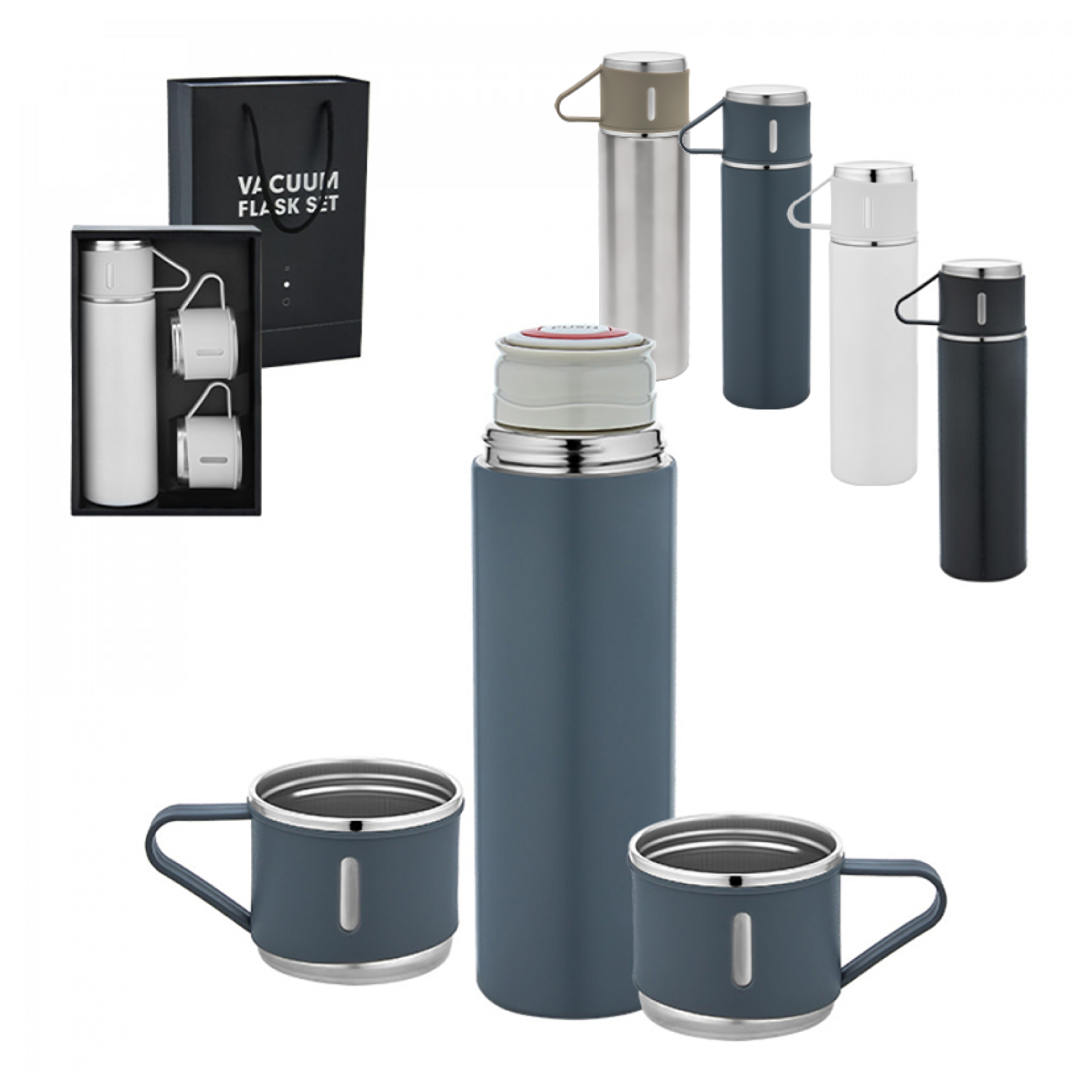 Promosyon Çelik 3’lü Termos Seti TK-135 | 500 ml Logo Baskılı Kurumsal Set