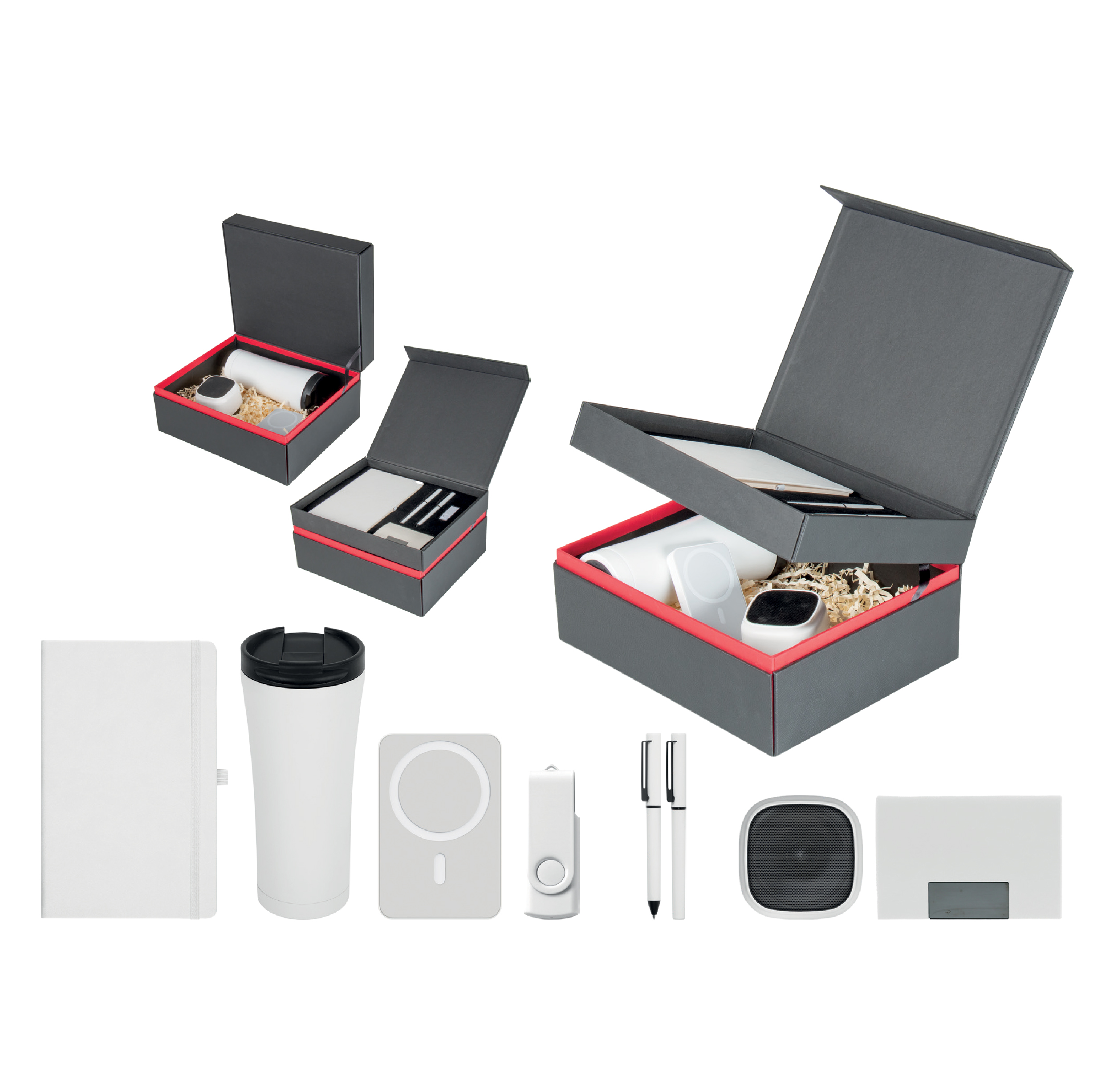 Promosyon VIP Set VIP-130 | Termos, Powerbank, USB ve Defterli Kurumsal Hediye Seti