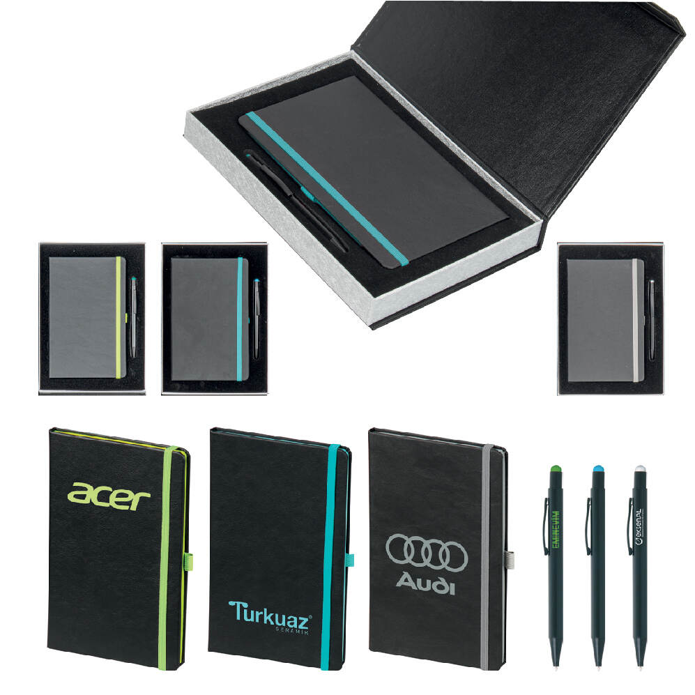 Promosyon VIP Set VIP-360 | Termo Deri Defter ve Metal Kalemli Şık Kurumsal Hediye Seti