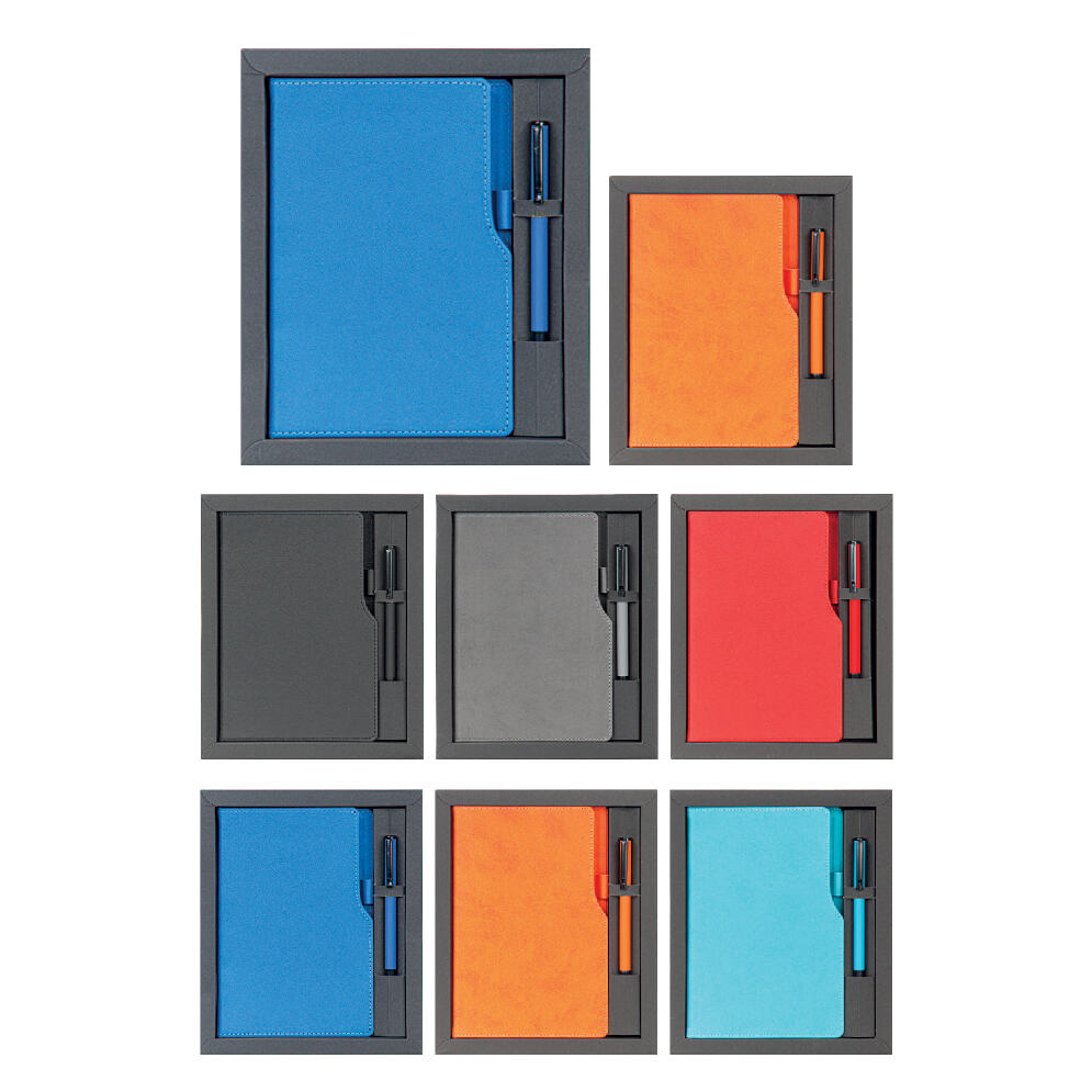 Promosyon VIP Set VIP-410 | 15x21 Termo Deri Defter ve Metal Roller Kalemli Şık Kurumsal Set