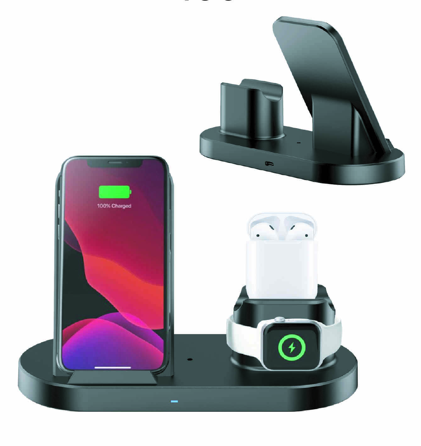 Promosyon Wireless Stand Set PB-400 | 15W Hızlı Şarjlı 3’lü Stand